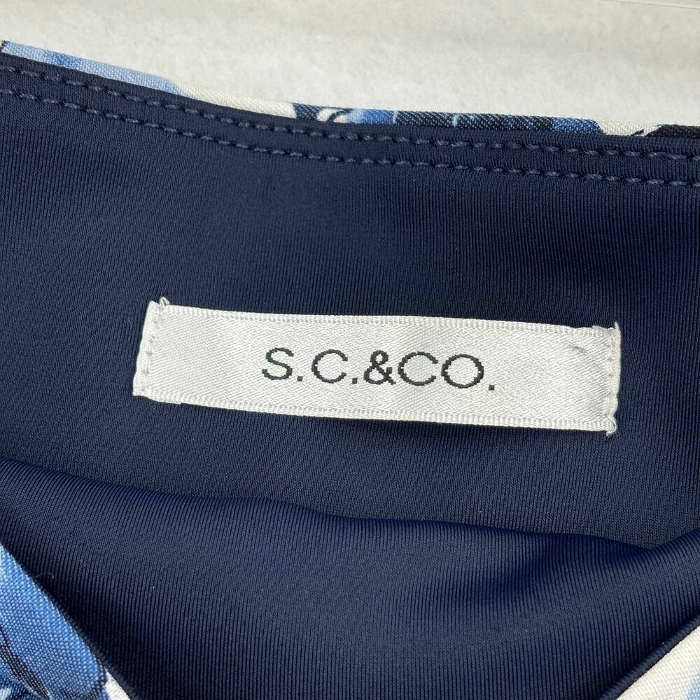 S.C. & Co Skort‎ Size M Blue Floral 360 Tummy Control Pull On Stretch Pockets - Picture 4 of 13